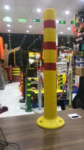 قمع ثابت 75سم اصفر 3 عاكس وطني