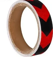 شريط عاكس 3"*25 متر احمر سهم اسود