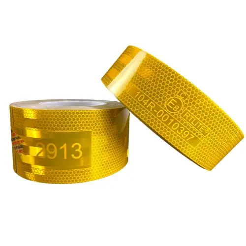شريط عاكس للضوء للمركبات لون اصفر                  امريكي مقاس 5سم ×50متر  ‏V6701-B 2" YELLOW SASO